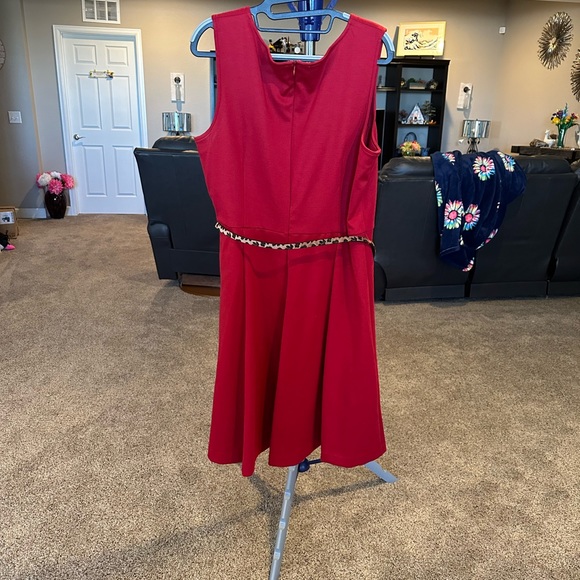 212 Collection NWT Red Sleeveless Dress full skirt size XL - Picture 2 of 6